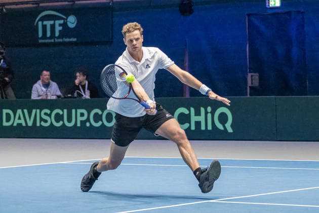 Yannick Hanfmann Team Germany returning Germany vs Peru, Tennis, Davis Cup, 01 round, 06 and 07 02 2026 Germany vs Peru, Tennis, Davis Cup, 01 round, 06 and 07 02 2026 Duesseldorf Copyright: xEibner-Pressefoto ThomasxHaeslerx EP_THR