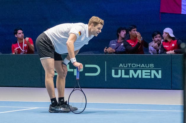 Yannick Hanfmann Team Germany is disappointed after a missed chance Germany vs Peru, Tennis, Davis Cup, 01 round, 06 and 07 02 2026 Germany vs Peru, Tennis, Davis Cup, 01 round, 06 and 07 02 2026 Duesseldorf Copyright: xEibner-Pressefoto ThomasxHaeslerx EP_THR