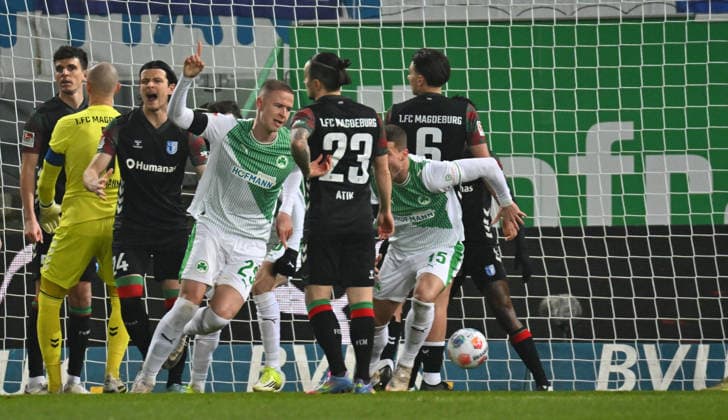 06 02 2026 Soccer Season 2025 2026 2 Soccer Bundesliga 21 Matchday SpVgg Greuther Fürth SGF Kleeblatt 1 FC Magdeburg FCM Sportfoto Zink MeZi xmexzix DFL regulations prohibit any use of photographs as image sequences and or quasi video only for editorial use Torjubel Jubel nach Treffer Tor Torschuß zum 1 0 durch Brynjar Ingi Bjarnason 25, SpVgg Greuther Fürth