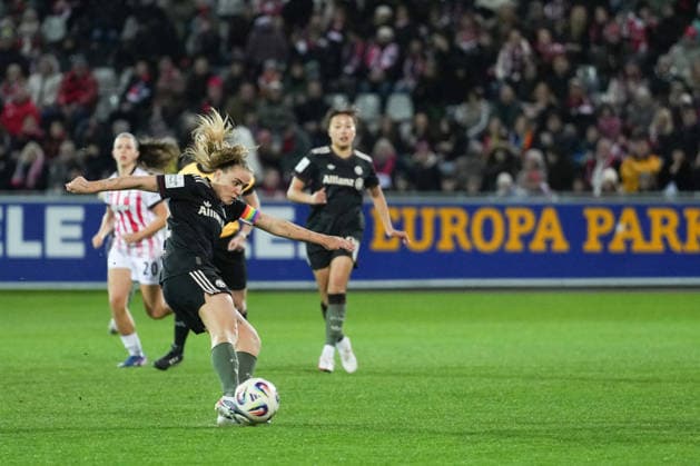 Google Pixel Womens Bundesliga SC Freiburg vs FC Bayern Munich, 06 02 2026 Georgia Stanway FC Bayern Munich, 31 with a shot on goal Google Pixel Womens Bundesliga SC Freiburg vs FC Bayern Munich, Dreisamstadion, 06 02 2026 DFB DFL REGULATIONS PROHIBIT ANY USE OF PHOTOGRAPHS AS IMAGE SEQUENCES AND OR QUASI VIDEO Copyright: xBEAUTIFULxSPORTS Boscox