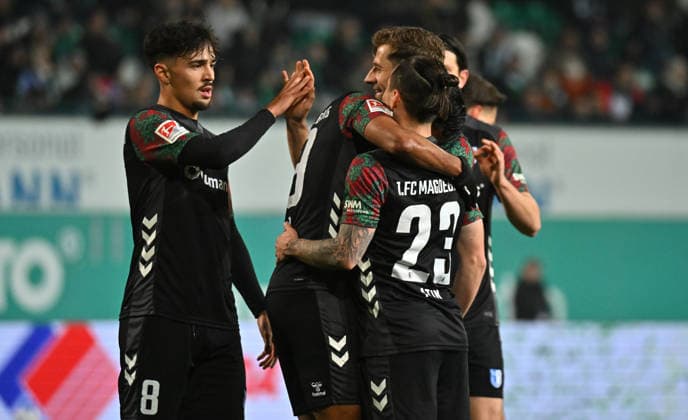 06 02 2026 Soccer Season 2025 2026 2 Soccer Bundesliga 21 Matchday SpVgg Greuther Fürth SGF Kleeblatt 1 FC Magdeburg FCM Sportfoto Zink MeZi xmexzix DFL regulations prohibit any use of photographs as image sequences and or quasi video only for editorial use Torjubel Jubel nach Treffer Tor Torschuß zum 1 3 durch Rayan Ghrieb 29, 1 FC Magdeburg FCM