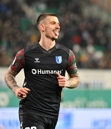 06 02 2026 Soccer Season 2025 2026 2 Soccer Bundesliga 21 Matchday SpVgg Greuther Fürth SGF Kleeblatt 1 FC Magdeburg FCM Sportfoto Zink MeZi xmexzix DFL regulations prohibit any use of photographs as image sequences and or quasi video only for editorial use Torjubel Jubel Freude nach Treffer Tor Torschuß zum 1 4 durch Mateusz Zukowski 22, 1 FC Magdeburg FCM