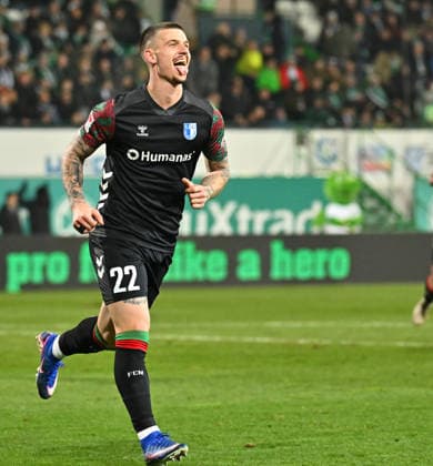 06 02 2026 Soccer Season 2025 2026 2 Soccer Bundesliga 21 Matchday SpVgg Greuther Fürth SGF Kleeblatt 1 FC Magdeburg FCM Sportfoto Zink MeZi xmexzix DFL regulations prohibit any use of photographs as image sequences and or quasi video only for editorial use Torjubel Jubel Freude nach Treffer Tor Torschuß zum 1 5 durch Mateusz Zukowski 22, 1 FC Magdeburg FCM