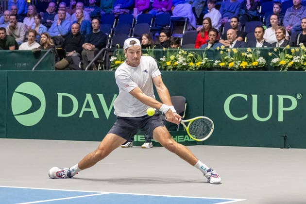 Jan Lennard Struff Team Germany returning Germany vs. Peru, Tennis, Davis Cup, 01 round, 06 and 07 02 2026 Germany vs. Peru, Tennis, Davis Cup, 01 round, 06 and 07 02 2026 Duesseldorf Copyright: xEibner-Pressefoto ThomasxHaeslerx EP_THR