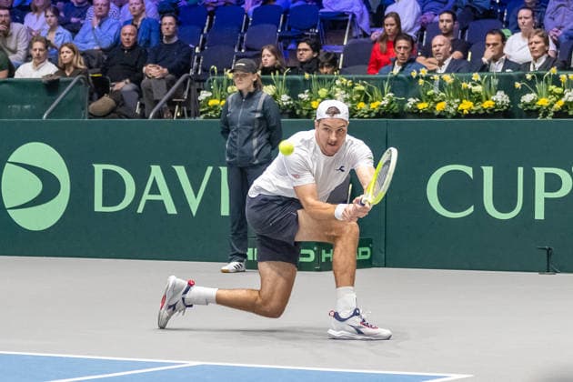 Jan Lennard Struff Team Germany returning Germany vs. Peru, Tennis, Davis Cup, 01 round, 06 and 07 02 2026 Germany vs. Peru, Tennis, Davis Cup, 01 round, 06 and 07 02 2026 Duesseldorf Copyright: xEibner-Pressefoto ThomasxHaeslerx EP_THR