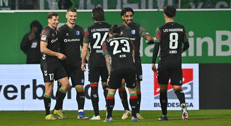 06 02 2026 Soccer Season 2025 2026 2 Soccer Bundesliga 21 Matchday SpVgg Greuther Fürth SGF Kleeblatt 1 FC Magdeburg FCM Sportfoto Zink xwoxzix DFL regulations prohibit any use of photographs as image sequences and or quasi video only for editorial use Torjubel Jubel Freude Nach Treffer Torschuß zum 1 5 durch Mateusz Zukowski 22, 1 FC Magdeburg FCM