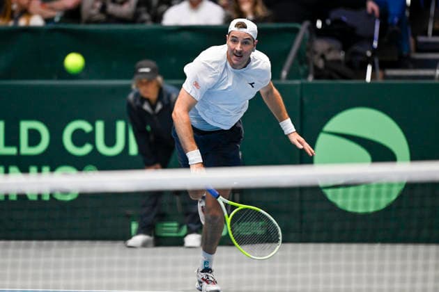 Jan Lennard Struff GER 06 02 2026 Tennis Davis Cup Qualifiers 2026 Germany vs Peru , Castello, Duesseldorf, Copyright: xpepphotox xHorstxMauelshagenx pep00321, pep_20260206_hm