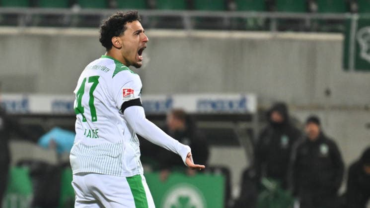 06 02 2026 Soccer Season 2025 2026 2 Soccer Bundesliga 21 Matchday SpVgg Greuther Fürth SGF Kleeblatt 1 FC Magdeburg FCM Sportfoto Zink xwoxzix DFL regulations prohibit any use of photographs as image sequences and or quasi video only for editorial use Torjubel Jubel Freude nach Treffer Tor Torschuß zum 4 5 durch Sayfallah Ltaief 47, SpVgg Greuther Fürth