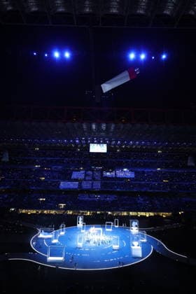 Winter Olympics - Opening Ceremony - Milan Opening ceremony of the Milano Cortina 2026 Winter Olympic Games, Olympische Spiele, Olympia, OS at San Siro stadium (Milano Olympic Stadium), in Milan on February 6, 2026. Photo by Alexis Jumeau ABACAPRESS.COM Milan Italy  Copyright: xJumeauxAlexis ABACAx