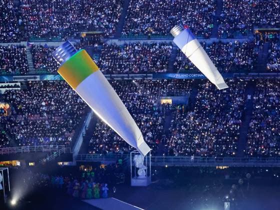 Overvieuw Opening Ceremony, Opening Ceremony - Milano Cortina 2026 Winter Olympics: Day 0, Opening Ceremony - Milano Cortina 2026 Winter Olympics: Day 0, San Siro Stadium, February 6, 2026, Milan, Italy.