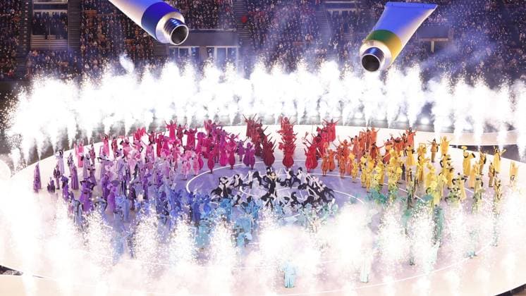 MILAN , 06-02-2026 , Milano San Siro Olympic Stadium , Olympic Winter games, Winterspiele,Spiele, Summer games 2026 Milano , Opening ceremony , Picture shows , Olympic Winter Games 2026 - Opening ceremony  x201346681x Copyright: