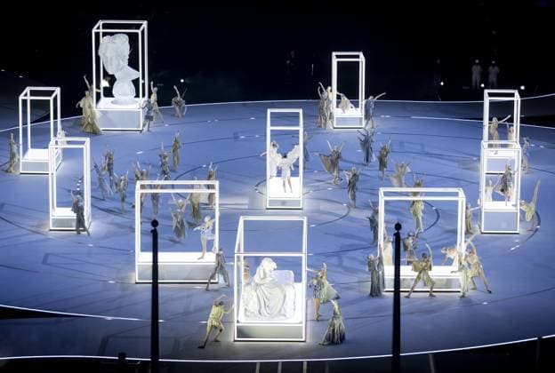 MILAN - Atmospheric scene during the opening ceremony of the Winter Olympics in the San Siro Stadium. SEM VAN DER WAL ANP xVIxANPxSportx xxANPxIVx 549839349 originalFilename: 549839349.jpg