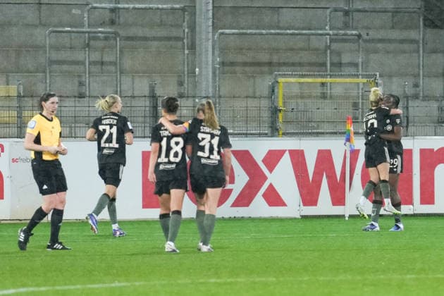 Google Pixel Womens Bundesliga SC Freiburg vs FC Bayern Munich, 06 02 2026 Goal celebration for 1 3 by Edna Imade FC Bayern Munich, 29 Google Pixel Womens Bundesliga SC Freiburg vs FC Bayern Munich, Dreisamstadion, 06 02 2026 DFB DFL REGULATIONS PROHIBIT ANY USE OF PHOTOGRAPHS AS IMAGE SEQUENCES AND OR QUASI VIDEO Copyright: xBEAUTIFULxSPORTS Boscox
