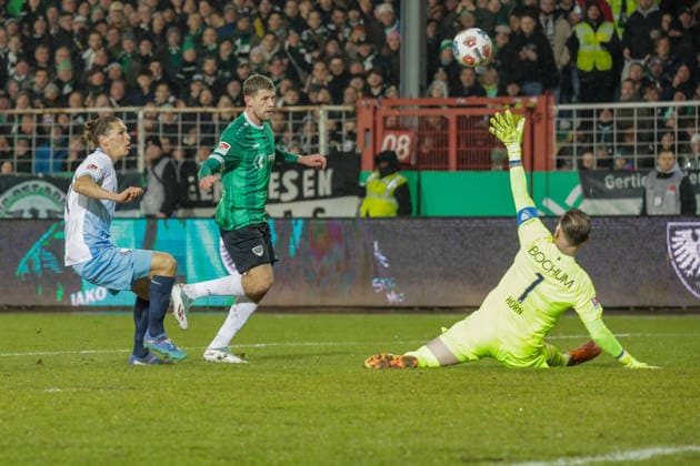 06 02 2026, xgrfx, Soccer 2 Bundesliga, Preußen Münster VfL Bochum v l Tor, Imad Rondic Preußen Münster DFL DFB REGULATIONS PROHIBIT ANY USE OF PHOTOGRAPHS as IMAGE SEQUENCES and or QUASI VIDEO Münster