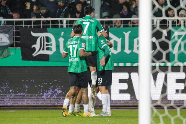 06 02 2026, xgrfx, Soccer 2 Bundesliga, Preußen Münster VfL Bochum v l Tor, Imad Rondic Preußen Münster DFL DFB REGULATIONS PROHIBIT ANY USE OF PHOTOGRAPHS as IMAGE SEQUENCES and or QUASI VIDEO Münster