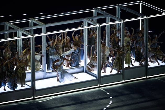 ITALY, MILAN - FEBRUARY 6, 2026: Artists perform during a ceremony to open the 2026 Winter Olympic Games, Olympische Spiele, Olympia, OS at San Siro Stadium. Mikhail Tereshchenko TASS  88296477