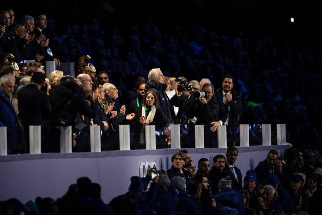 VIP grandstand with Giovanni Malago during the Opening Ceremony of the Olympic Winter games, Winterspiele,Spiele, Summer games Milano-Cortina 2026 on February 06, 2026 at the Milano San Siro Olympic Stadium in Milan, Italy  Copyright: xLucianoxMariaxBisi IPAxSportx xipa-agency.netx xx IPA_71042825 IPA_Agency_IPA71042825