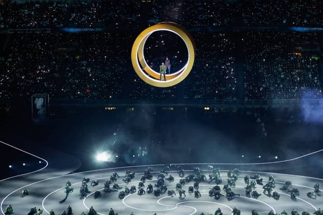 Overvieuw Opening Ceremony, Opening Ceremony - Milano Cortina 2026 Winter Olympics: Day 0, Opening Ceremony - Milano Cortina 2026 Winter Olympics: Day 0, San Siro Stadium, February 6, 2026, Milan, Italy.