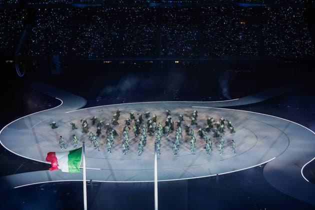 Overvieuw Opening Ceremony, Opening Ceremony - Milano Cortina 2026 Winter Olympics: Day 0, Opening Ceremony - Milano Cortina 2026 Winter Olympics: Day 0, San Siro Stadium, February 6, 2026, Milan, Italy.