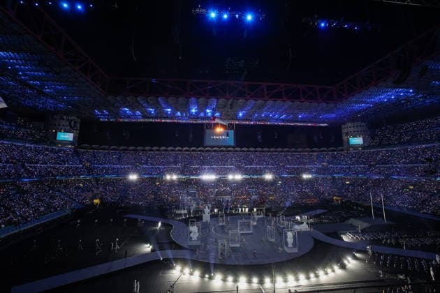 ITALY, MILAN - FEBRUARY 6, 2026: A ceremony to open the 2026 Winter Olympic Games, Olympische Spiele, Olympia, OS takes place at San Siro Stadium Opening Ceremony For 2026 Winter Olympic Games  - ZUMAt113 20260206_zaa_t113_447 Copyright: xPeterxKovalevx