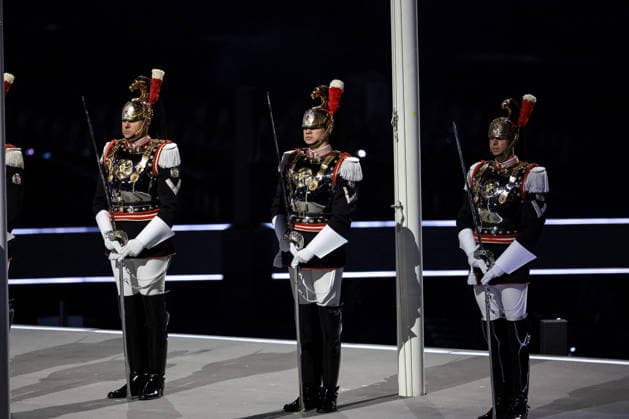 GIOCHI OLIMPICI - Olimpiadi Invernali Milano-Cortina 2026 - Opening Ceremony Carabinieri Corrazieri during the Opening Ceremony of the Olympic Winter games, Winterspiele,Spiele, Summer games Milano-Cortina 2026 on February 06, 2026 at the Milano San Siro Olympic Stadium in Milan, Italy Cortina D Ampezzo Italy  Copyright: xIPAxSport ABACAx