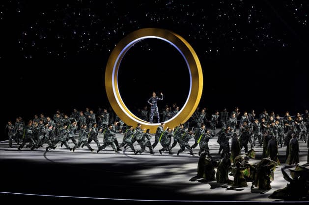 Olympic circles during the Opening Ceremony of the Olympic Winter games, Winterspiele,Spiele, Summer games Milano-Cortina 2026 on February 06, 2026 at the Milano San Siro Olympic Stadium in Milan, Italy  Copyright: xLucianoxMariaxBisi IPAxSportx xipa-agency.netx xx IPA_71043206 IPA_Agency_IPA71043206