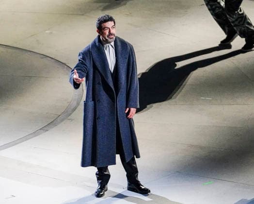 Pierfrancesco Favino performs during the Opening Ceremony of the Milano Cortina 2026 Olympic Games, Olympische Spiele, Olympia, OS at San Siro Stadium in Milan, Italy, on Friday, February 6, 2026. More than 2,900 athletes from 92 national Olympic committees will compete, with the United States having the largest presence with more than 230 athletes.  OLY20260206118 RICHARDxELLIS