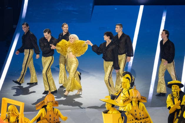 2026-02-06 - Milano Cortina 2026 Winter Olympics MILAN, ITALY - FEBRUARY 6: Performers during the opening ceremony of the Milano Cortina 2026 Winter Olympics at the San Siro Stadium on February 6, 2026 in Milan, Italy Milan San Siro Stadium Italy Content not available for redistribution in The Netherlands directly or indirectly through any third parties. Copyright: xAndrexWeeningx