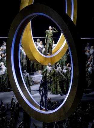 MILAN - Atmospheric scene during the opening ceremony of the Winter Olympics in the San Siro Stadium. IRIS VAN DEN BROEK ANP xVIxANPxSportx xxANPxIVx 549841375 originalFilename: 549841375.jpg