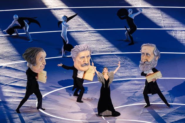 ITALY, MILAN - FEBRUARY 6, 2026: Actress Matilda De Angelis performs during a ceremony to open the 2026 Winter Olympic Games, Olympische Spiele, Olympia, OS at San Siro Stadium Opening Ceremony For 2026 Winter Olympic Games  - ZUMAt113 20260206_zaa_t113_461 Copyright: xPeterxKovalevx