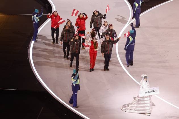 MILAN , 06-02-2026 , Milano San Siro Olympic Stadium , Olympic Winter games, Winterspiele,Spiele, Summer games 2026 Milano , Opening ceremony , Picture shows , Team Austria Olympic Winter Games 2026 - Opening ceremony  x201347519x Copyright:
