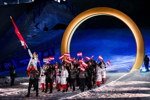 260206 Athletes of Austria and flag bearer Anna Gasser during the Opening Ceremony of the 2026 Winter Olympics on February 6, 2026 in Livigno. Photo: Vegard Grott BILDBYRAN kod VG VG0860 bbeng Olympic Games, Olympische Spiele, Olympia, OS olympics winter olympics os ol olympiska spel vinter-os olympiske leker milano cortina 2026 milan cortina 2026 milano cortina 2026 olympic games milano cortina 2026 winter olympic games milano cortina-os milano cortina-ol vinter-ol opening ceremony invigning invigningsceremoni apningsseremoni *** 260206 Athletes of Austria and flag bearer Anna Gasser during the Opening Ceremony of the 2026 Winter Olympics on February 6, 2026 in Livigno Photo Vegard Grott BILDBYRAN kod VG VG0860 bbeng olympic games olympics winter olympics os ol olympiska spel vinter os olympiske leker milano cortina 2026 milan cortina 2026 milano cortina 2026 olympic games milano cortina 2026 winter olympic games milano cortina os milano cortina ol vinter ol opening ceremony invigning invigningsceremoni apningsseremoni  Copyright: VEGARDxGRoTT BB260206VG025