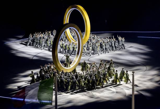 MILAN - Atmospheric scene during the opening ceremony of the Winter Olympics in the San Siro Stadium. SEM VAN DER WAL ANP xVIxANPxSportx xxANPxIVx 549842184 originalFilename: 549842184.jpg
