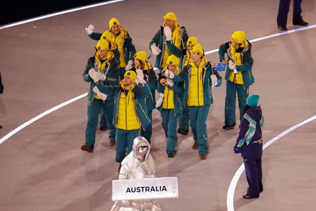 Team of Australia Opening Ceremony, Opening Ceremony - Milano Cortina 2026 Winter Olympics: Day 0, Opening Ceremony - Milano Cortina 2026 Winter Olympics: Day 0, San Siro Stadium, February 6, 2026, Milan, Italy.