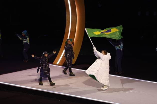 MILAN , 06-02-2026 , Milano San Siro Olympic Stadium , Olympic Winter games, Winterspiele,Spiele, Summer games 2026 Milano , Opening ceremony , Picture shows , Team Brazil Olympic Winter Games 2026 - Opening ceremony  x201347632x Copyright: