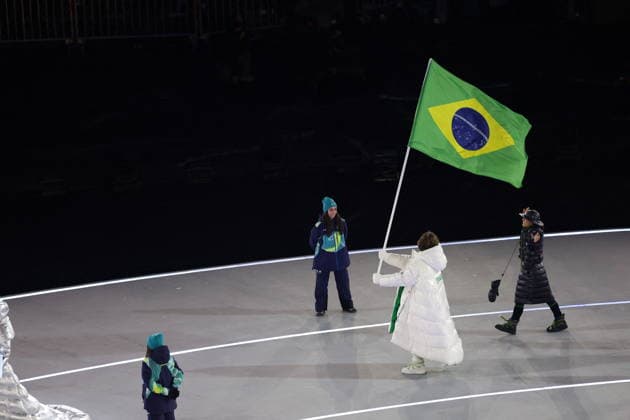 Winter Olympics - Opening Ceremony - Milan Team Brazil at the Opening ceremony of the Milano Cortina 2026 Winter Olympic Games, Olympische Spiele, Olympia, OS at San Siro stadium (Milano Olympic Stadium), in Milan on February 6, 2026. Photo by Alexis Jumeau ABACAPRESS.COM Milan Italy  Copyright: xJumeauxAlexis ABACAx