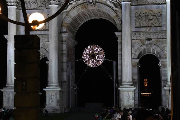 Arco della Pace the opening ceremony of the 2026 Winter Olympics, in Cortina d Ampezzo, Italy, Friday, Feb. 6, 2026. (Photo Gian Mattia D Alberto LaPresse)  Copyright: xGianxMattiaxD Alberto LaPressex