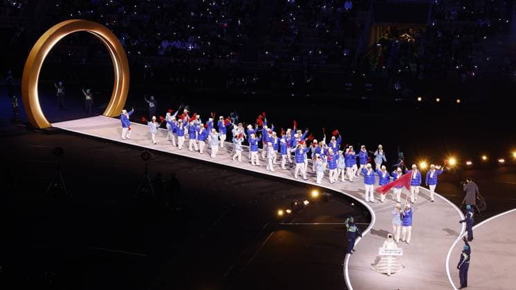 MILAN , 06-02-2026 , Milano San Siro Olympic Stadium , Olympic Winter games, Winterspiele,Spiele, Summer games 2026 Milano , Opening ceremony , Picture shows , Team China Olympic Winter Games 2026 - Opening ceremony  x201347914x Copyright: