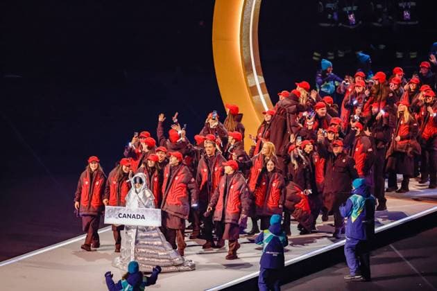 Team of Canada Opening Ceremony, Opening Ceremony - Milano Cortina 2026 Winter Olympics: Day 0, Opening Ceremony - Milano Cortina 2026 Winter Olympics: Day 0, San Siro Stadium, February 6, 2026, Milan, Italy.
