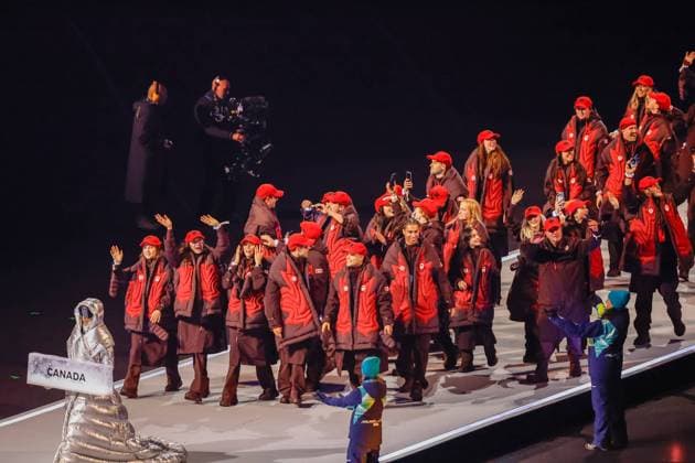 Team of Canada Opening Ceremony, Opening Ceremony - Milano Cortina 2026 Winter Olympics: Day 0, Opening Ceremony - Milano Cortina 2026 Winter Olympics: Day 0, San Siro Stadium, February 6, 2026, Milan, Italy.