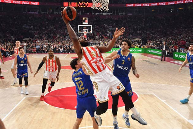 CRVENA ZVEZDA vs MACCABI SAMMY OJELEYE, basketball player of Crvena Zvezda, during the Euroleague match against Maccabi, at Belgrade Arena. Belgrade, 06.02.2026. photo: MN PRESS BASKETBALL, EUROLEAGUE, CRVENA ZVEZDA, MACCABI Belgrade Belgrade Arena Serbia Copyright: xMarkoxMetlasx xMNxPressx