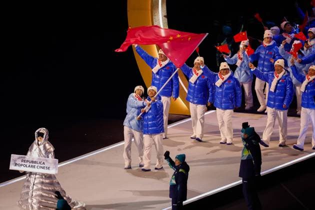 Team of China Opening Ceremony, Opening Ceremony - Milano Cortina 2026 Winter Olympics: Day 0, Opening Ceremony - Milano Cortina 2026 Winter Olympics: Day 0, San Siro Stadium, February 6, 2026, Milan, Italy.