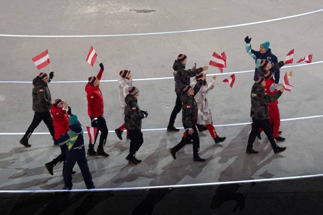2026-02-06 - Milano Cortina 2026 Winter Olympics MILAN, ITALY - FEBRUARY 6: The Austrian Olympic team during the opening ceremony of the Milano Cortina 2026 Winter Olympics at the San Siro Stadium on February 6, 2026 in Milan, Italy Milan San Siro Stadium Italy Content not available for redistribution in The Netherlands directly or indirectly through any third parties. Copyright: xAndrexWeeningx