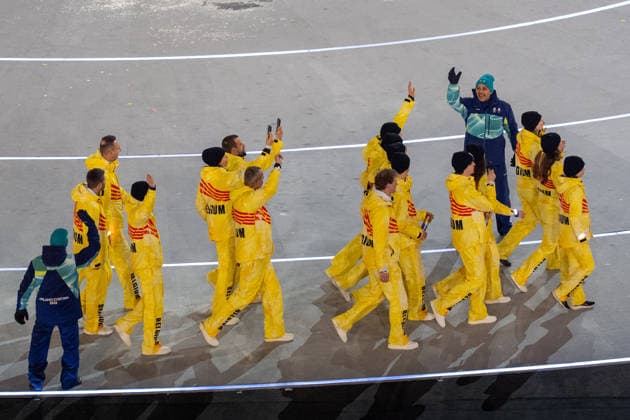 2026-02-06 - Milano Cortina 2026 Winter Olympics MILAN, ITALY - FEBRUARY 6: The Begian Olympic team during the opening ceremony of the Milano Cortina 2026 Winter Olympics at the San Siro Stadium on February 6, 2026 in Milan, Italy Milan San Siro Stadium Italy Content not available for redistribution in The Netherlands directly or indirectly through any third parties. Copyright: xAndrexWeeningx