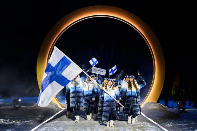 260206 Athletes of Finland and flag bearer Krista Pärmäkoski during the Opening Ceremony of the 2026 Winter Olympics on February 6, 2026 in Predazzo. Photo: Maxim Thore BILDBYRAN kod MT MT0960 bbeng Olympic Games, Olympische Spiele, Olympia, OS olympics winter olympics os ol olympiska spel vinter-os olympiske leker milano cortina 2026 milan cortina 2026 milano cortina 2026 olympic games milano cortina 2026 winter olympic games milano cortina-os milano cortina-ol vinter-ol opening ceremony invigning invigningsceremoni *** 260206 Athletes of Finland and flag bearer Krista Pärmäkoski during the Opening Ceremony of the 2026 Winter Olympics on February 6, 2026 in Predazzo Photo Maxim Thore BILDBYRAN kod MT MT0960 bbeng olympic games olympics winter olympics os ol olympiska spel vinter os olympiske leker milano cortina 2026 milan cortina 2026 milano cortina 2026 olympic games milano cortina 2026 winter olympic games milano cortina os milano cortina ol vinter ol opening ceremony invigning invigningsceremoni  Copyright: MAXIMxTHORE BB260206MT114
