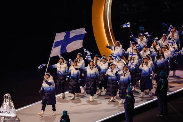 Team of Finland Opening Ceremony, Opening Ceremony - Milano Cortina 2026 Winter Olympics: Day 0, Opening Ceremony - Milano Cortina 2026 Winter Olympics: Day 0, San Siro Stadium, February 6, 2026, Milan, Italy.