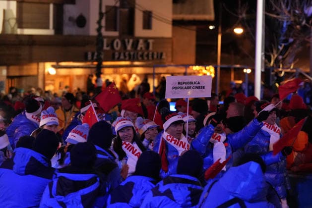 the opening ceremony of the 2026 Winter Olympics, in Cortina d Ampezzo, Italy, Friday, Feb. 6, 2026. (Photo Davide Spada LaPresse)  Copyright: xDavidexSpadax LaPressex