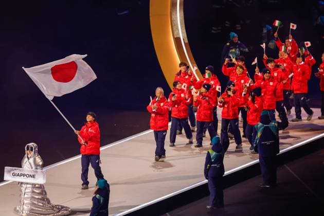 Team of Japan Opening Ceremony, Opening Ceremony - Milano Cortina 2026 Winter Olympics: Day 0, Opening Ceremony - Milano Cortina 2026 Winter Olympics: Day 0, San Siro Stadium, February 6, 2026, Milan, Italy.