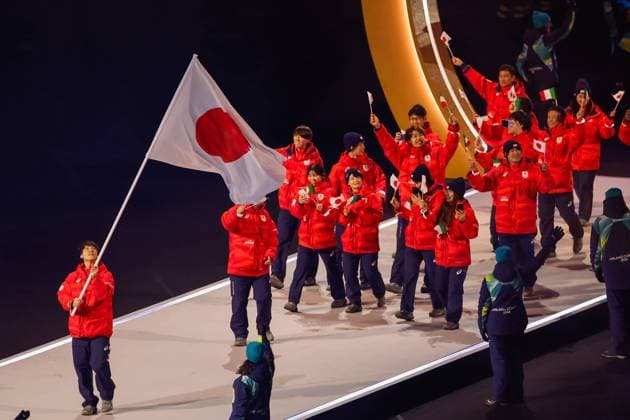 Team of Japan Opening Ceremony, Opening Ceremony - Milano Cortina 2026 Winter Olympics: Day 0, Opening Ceremony - Milano Cortina 2026 Winter Olympics: Day 0, San Siro Stadium, February 6, 2026, Milan, Italy.