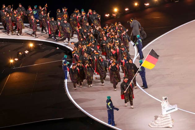 Milano Cortina 2026, opening ceremony, Team Germany marching in